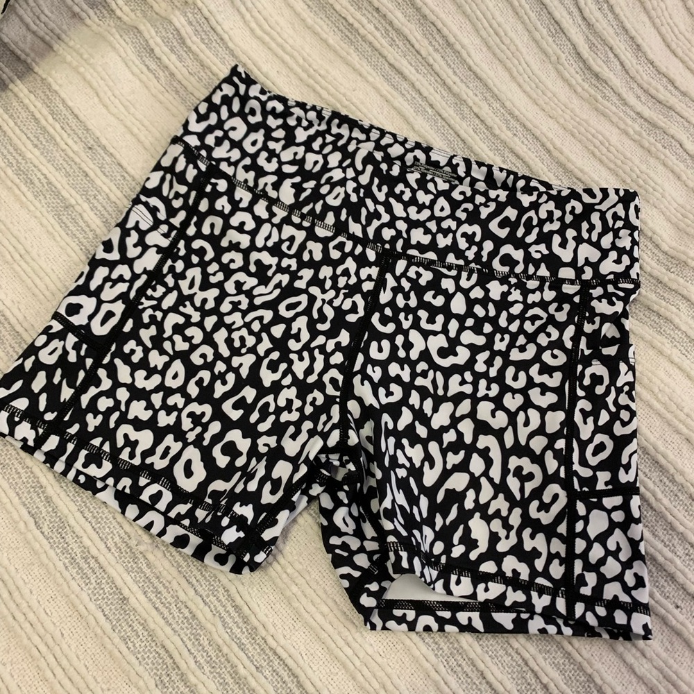 Snow Leopard Workout Shorts